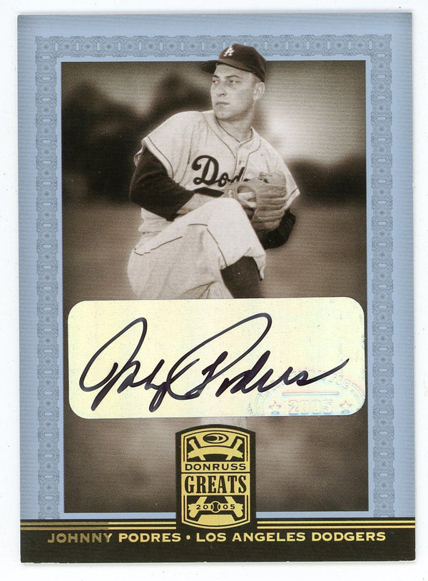 Johnny Podres Autographed 2005 Donruss Greats #45
