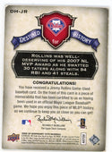 Jimmy Rollins 2008 Upper Deck Destined For History Patch Relic #DH-JR