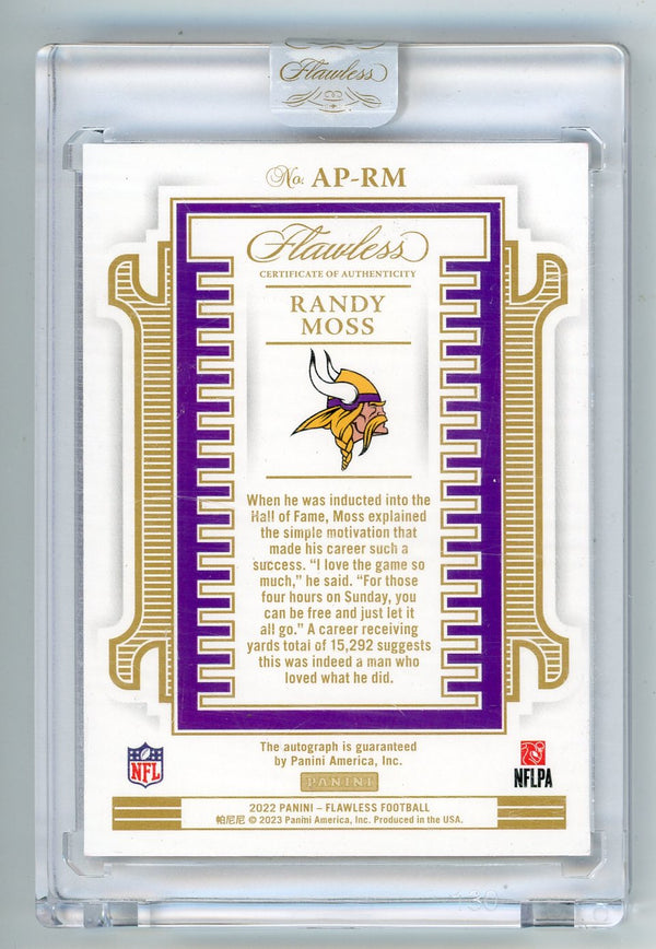 Randy Moss 2022 Panini Flawless Autographed #AP-RM