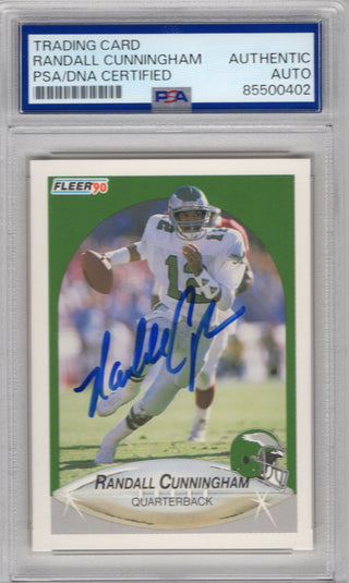 Randall Cunningham 1990 Fleer Autographed Card PSA Auto Authentic