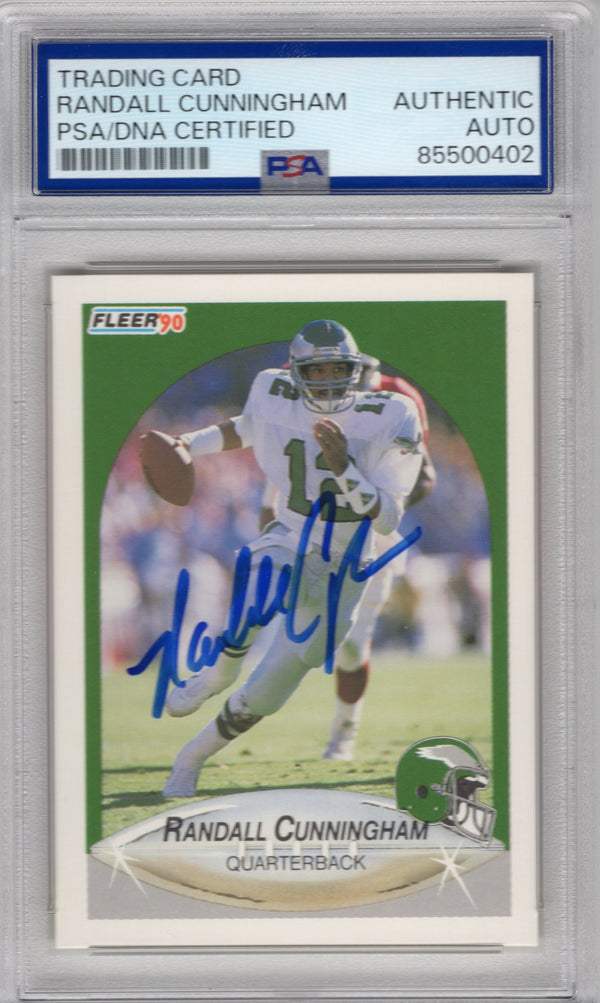 Randall Cunningham 1990 Fleer Autographed Card PSA Auto Authentic