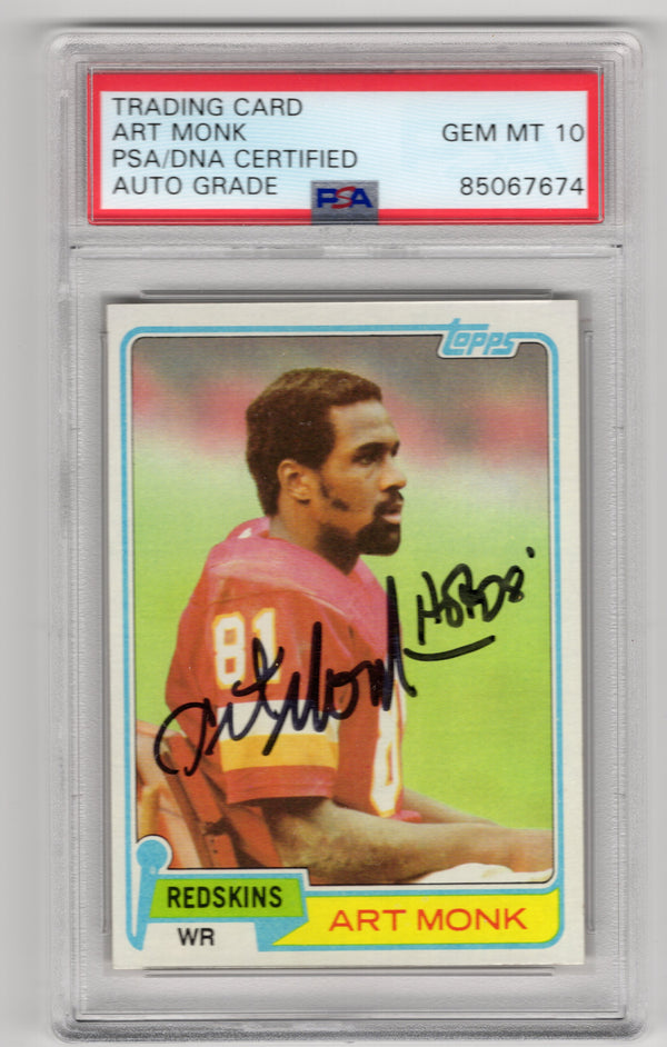 Art Monk 1981 Topps #194 PSA Auto Grade GEM MT 10 Card