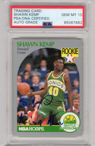 Shawn Kemp 1990 NBA Hoops #279 PSA Authentic Autographed Card