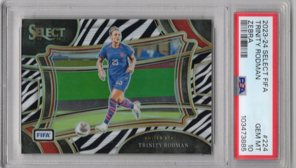 Trinity Rodman 2023-24 Select Fifa #224 PSA GEM MT 10 Card /25
