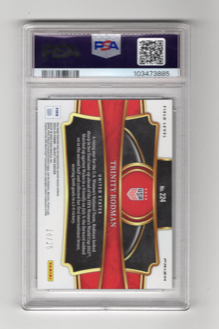 Trinity Rodman 2023-24 Select Fifa #224 PSA GEM MT 10 Card /25