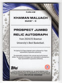 Khaman Maluach Bowman Best U #PJRAKM Auto Jersey Card /75