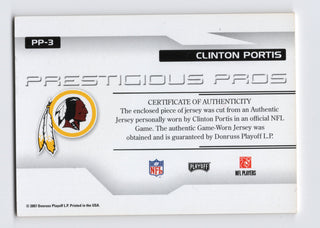 Clinton Portis Playoff Prestige Prestigious Pros #PP3 Jersey Card