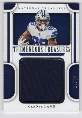 CeeDee Lamb 2020 Panini National Treasures #TRE-CDL Patch Card /49