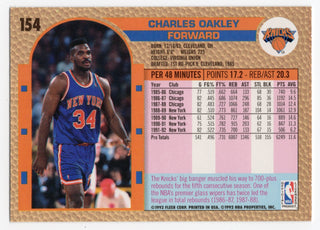 Charles Oakley 1992 Fleer #154 Autographed Card