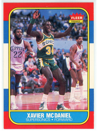 Xavier McDaniel 1986 Fleer Card #72