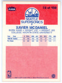 Xavier McDaniel 1986 Fleer Card #72
