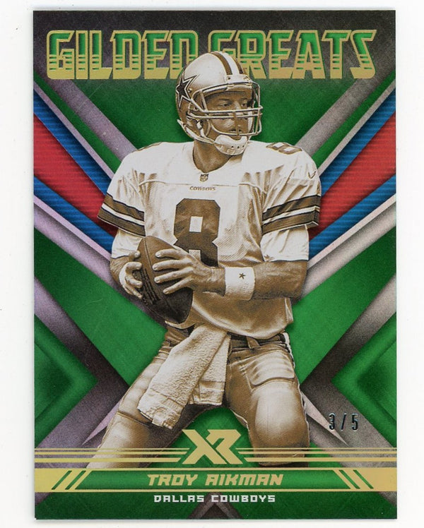 Troy Aikman 2020 Panini Gilden Greats #5 Card 3/5