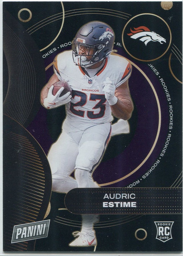 Audric Estime 2024 Panini Player Of The Day Purple Parallel RC #RC21 7/25