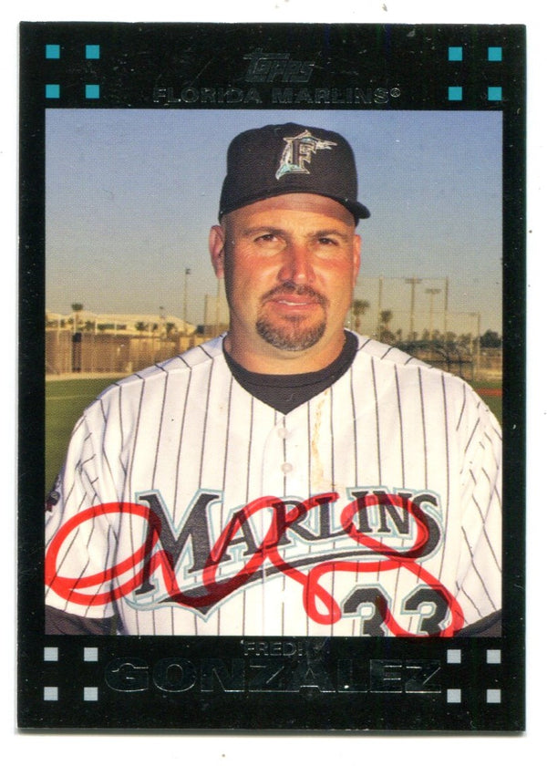 Fredi Gonzalez 2007 Topps #616 Autographed Card