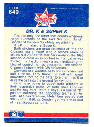 Dwight Gooden Superstar Specials Autographed Card #640