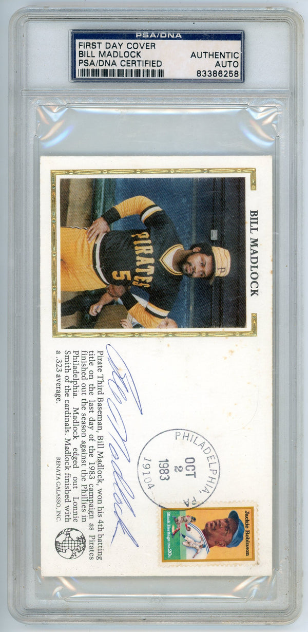 Bill Madlock Autographed First Day Cover PSA Authentic Auto
