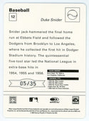 Duke Snider 2004 Blue Donruss Card #12