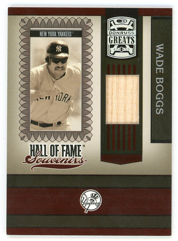Wade Boggs 2005 Donruss Greats HOF Souvenirs Bat Relic #HOFS-28
