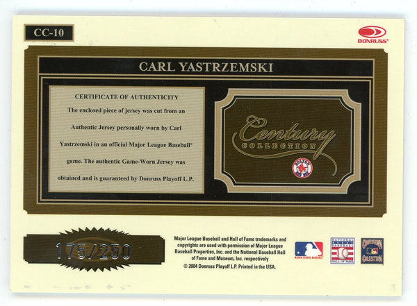Carl Yastrzemski 2004 Donruss Century Collection Patch Relic #CC-10