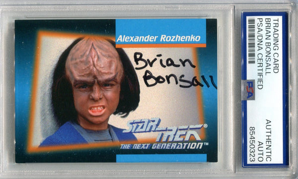 Brian Bonsall 1992 Stark Trek The Next Generation PSA Authentic Auto Card