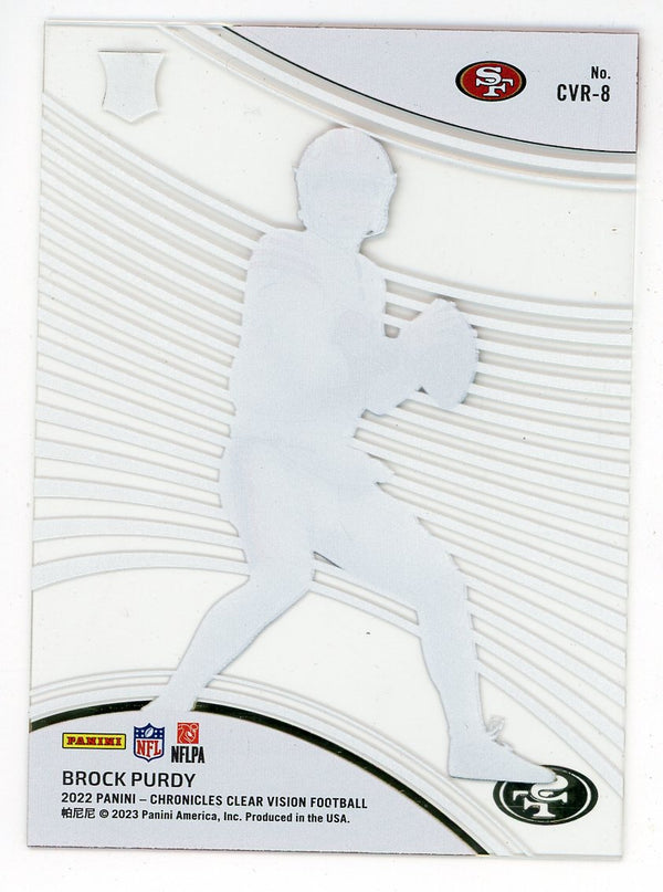 Brock Purdy 2022 Panini Chronicles Clear Vision Rookie Card #CVR-8