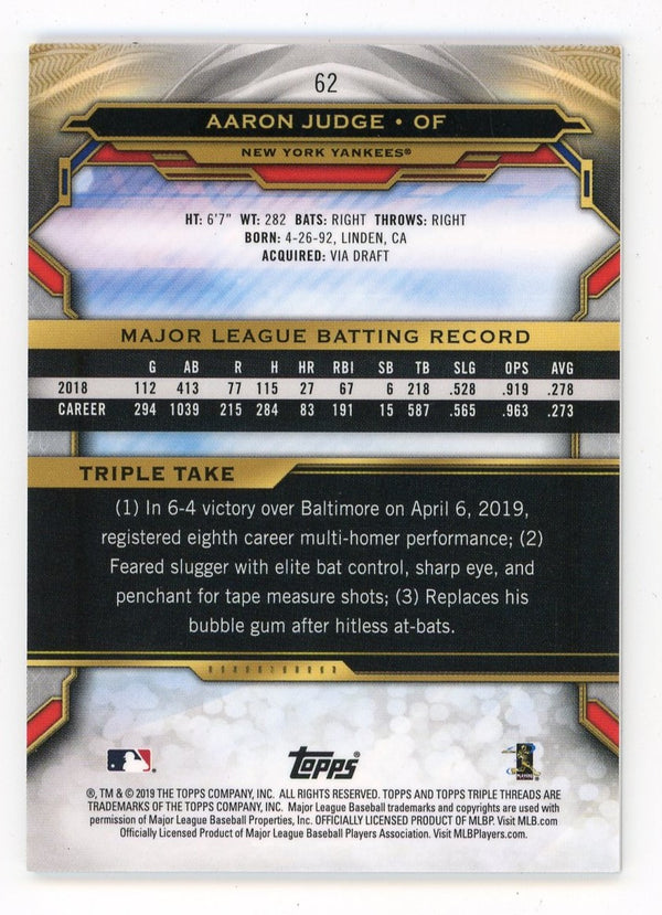 Aaron Judge 2019 Topps T #62 Card 38/50