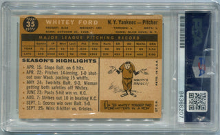 Whitey Ford 1960 Topps Autographed Card PSA Authenticated