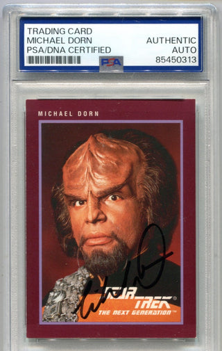Michael Dorn 1991 Star Trek The Next Generation #134 PSA Authentic Auto Card