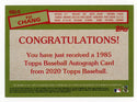 Yu Chang 2020 Topps 35th Anniversary #85BA-YC Card