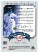 Dave Righetti Autographed 2003 Upper Deck Pride of NY #PN-DR