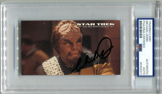 Michael Dorn 1994 Skybox Star Trek Generations #64 PSA Authentic Auto Cut