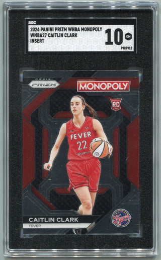 Caitlin Clark 2024 Panini WNBA Prizm Monopoly RC #WNBA27 SGC Graded 10