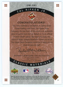 Cal Ripken Jr 2005 Upper Deck Sweet Spot Patch Relic #CM-CR1