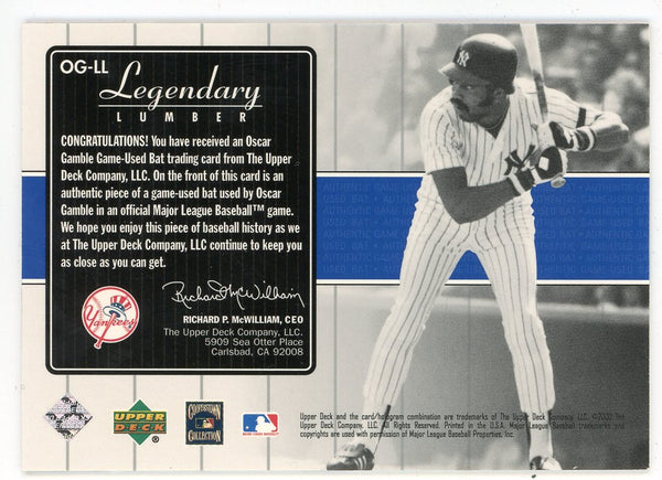 Oscar Gamble 2000 Upper Deck Legendary Lumber Bat Relic #OG-LL