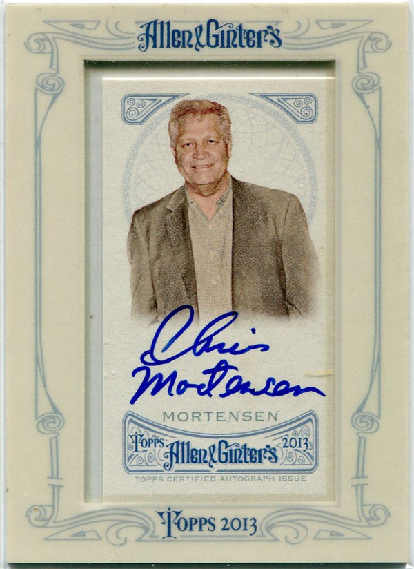Chris Mortensen 2013 Topps Allen & Ginter Autographed Card #AGA-CM