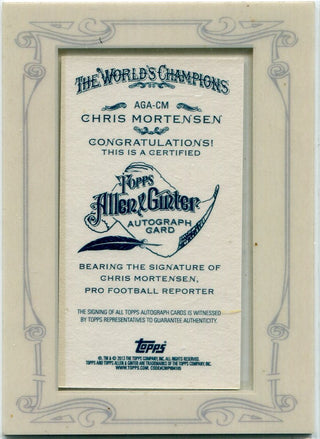 Chris Mortensen 2013 Topps Allen & Ginter Autographed Card #AGA-CM