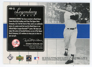 Hank Bauer 2000 Upper Deck Legendary Lumber Bat Relic #HB-LL