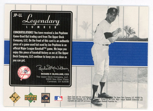 Joe Pepitone 2000 Upper Deck Legendary Lumber Bat Relic #JP-LL