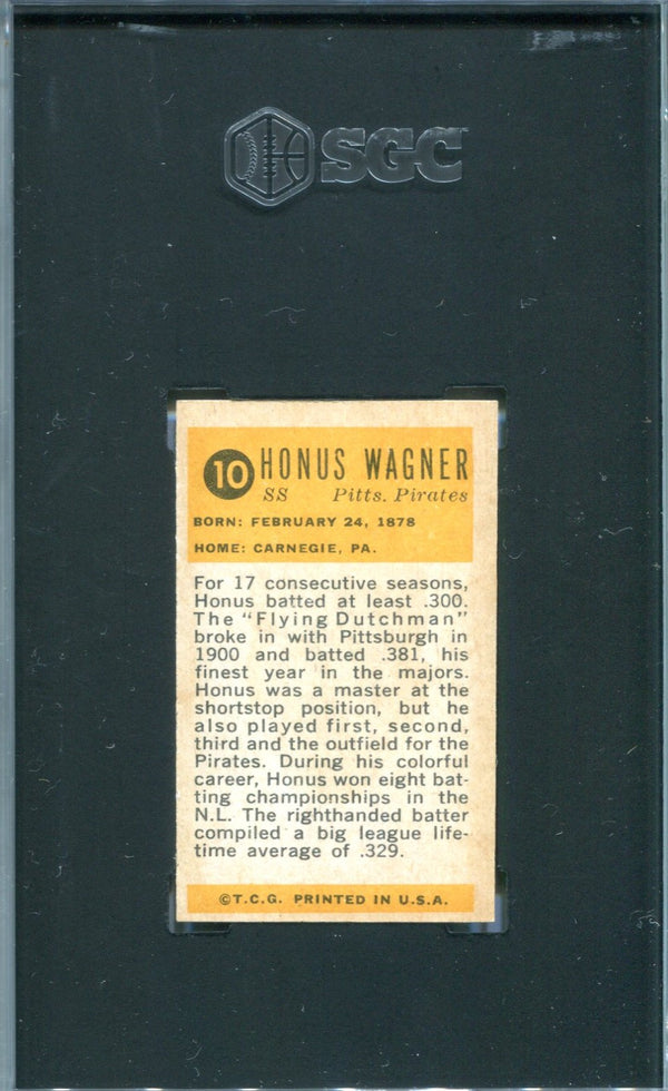 Honus Wagner 1963 Topps Bazooka Greats #10  SGC 6 Card