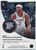 Shai Gilgeous-Alexander 2024 - 2025 Panini Player Of The Day Blue Parallel Card #35 48/50