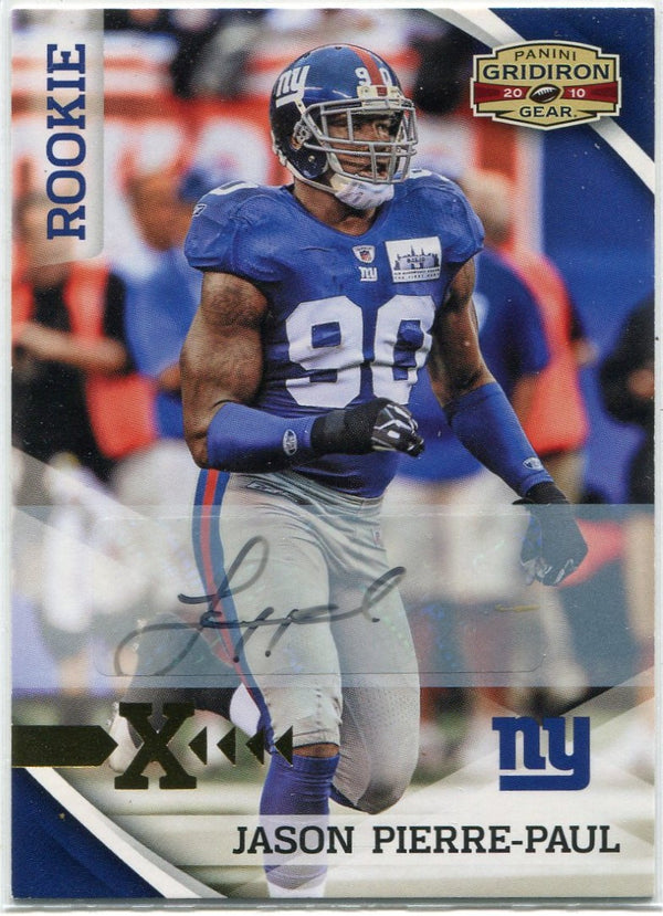 Jason Pierre-Paul Autographed 2010 Panini Gridiron Gear RC #196 211/299