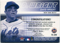 David Wright 2005 Fleer Autographed Card # FA-DW 135/300