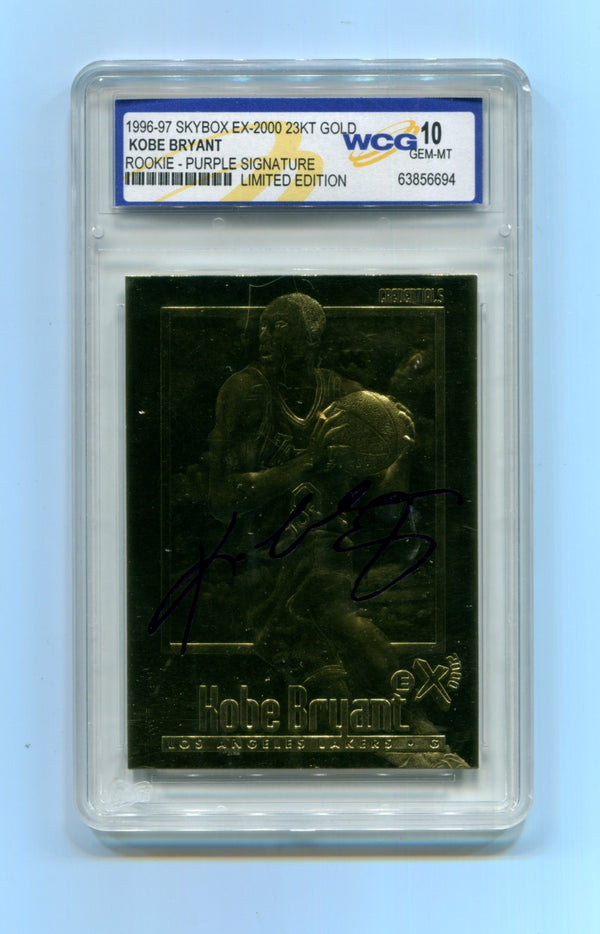 Kobe Bryant 1996 WCG Rookie-Purple Signature 23KT Gold Card