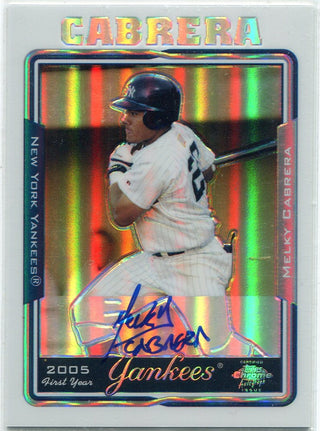Melky Cabrera 2005 Topps Chrome Autographed Refractor RC #233 75/500