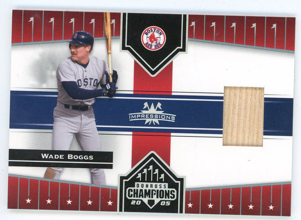 Wade Boggs 2005 Donruss Champions Impressions Bat Relic #88