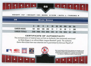 Wade Boggs 2005 Donruss Champions Impressions Bat Relic #88