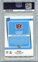 Ja'marr Chase 2021 Panini Donruss Rated Rookie Press Pass Premium RC #262 PSA Graded 10