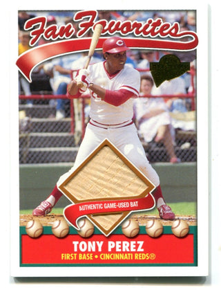Tony Perez 2004 Topps Fan Favorites #FFRTP Game-Used Bat Card