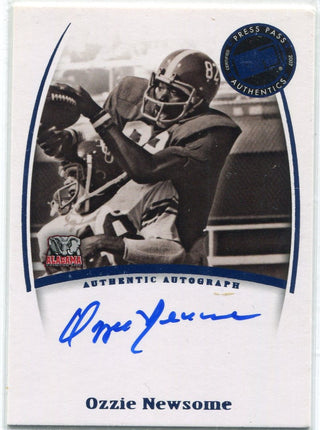 Ozzie Newsome 2007 Pres Pass Autographed Card
