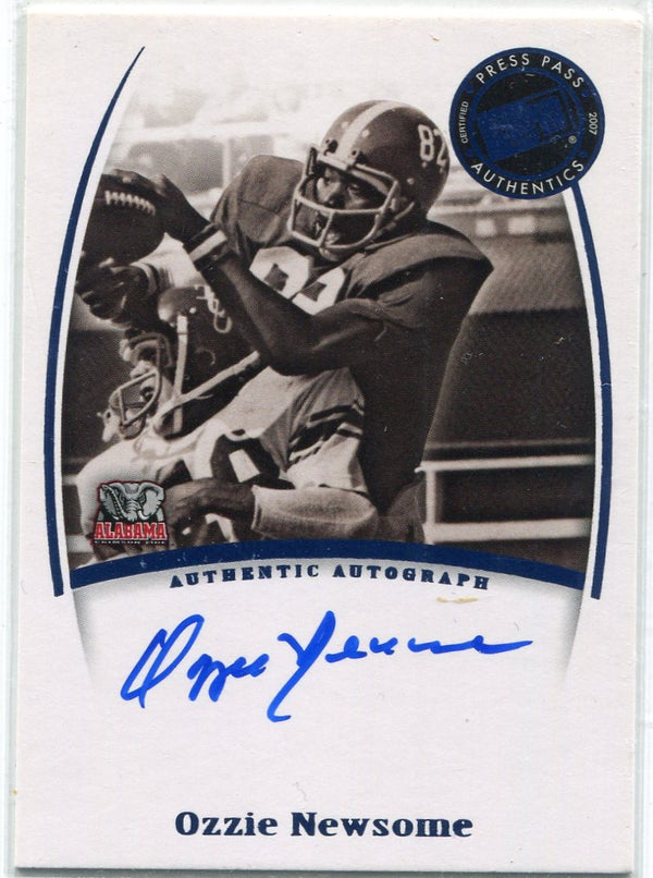 Ozzie Newsome 2007 Pres Pass Autographed Card